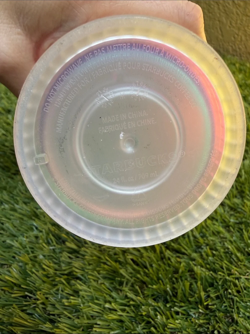 Starbucks 2022 Spring Soft Touch White Unicorn Grid Iridescent Tumbler 24oz